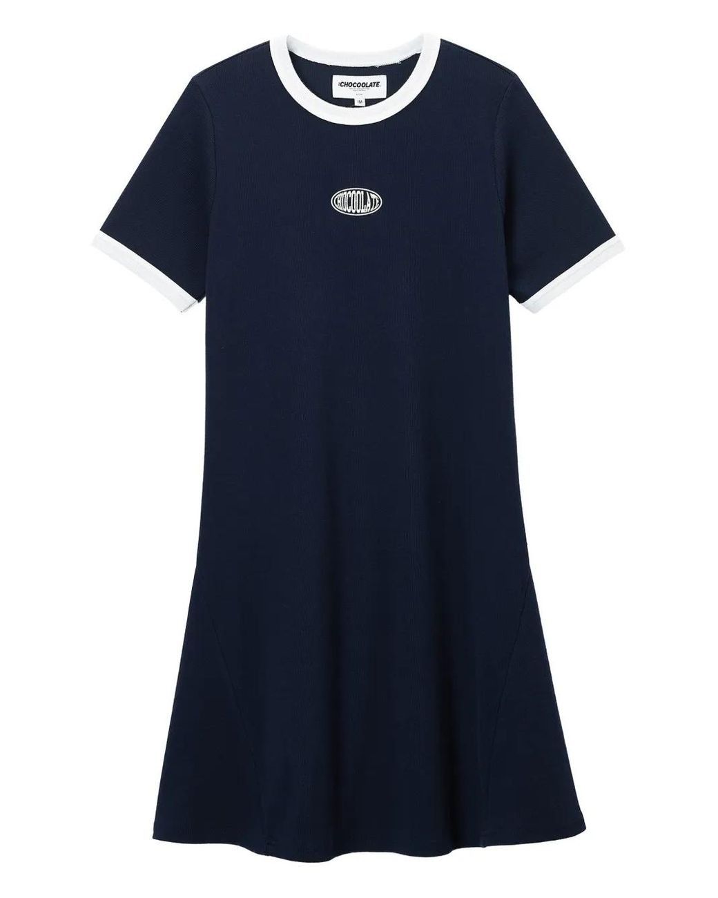 Chocoolate Blue Contrasting T-Shirt Dress