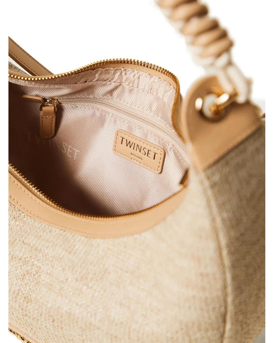 Twinset Natural Twisted-Handle Tote Bag