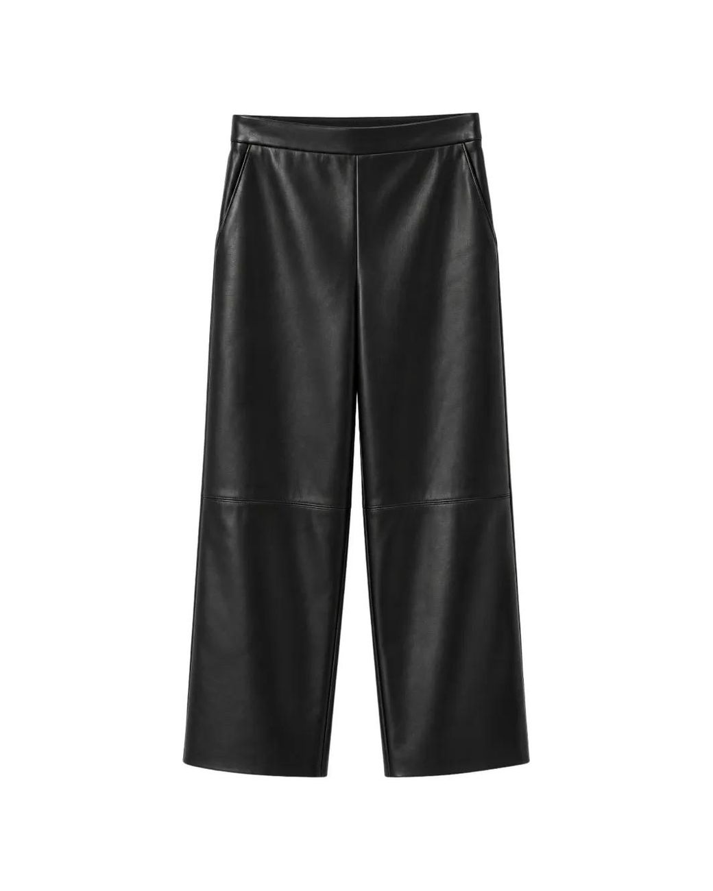 Max Mara Black Elasticated-Waistband Wide-Leg Trousers