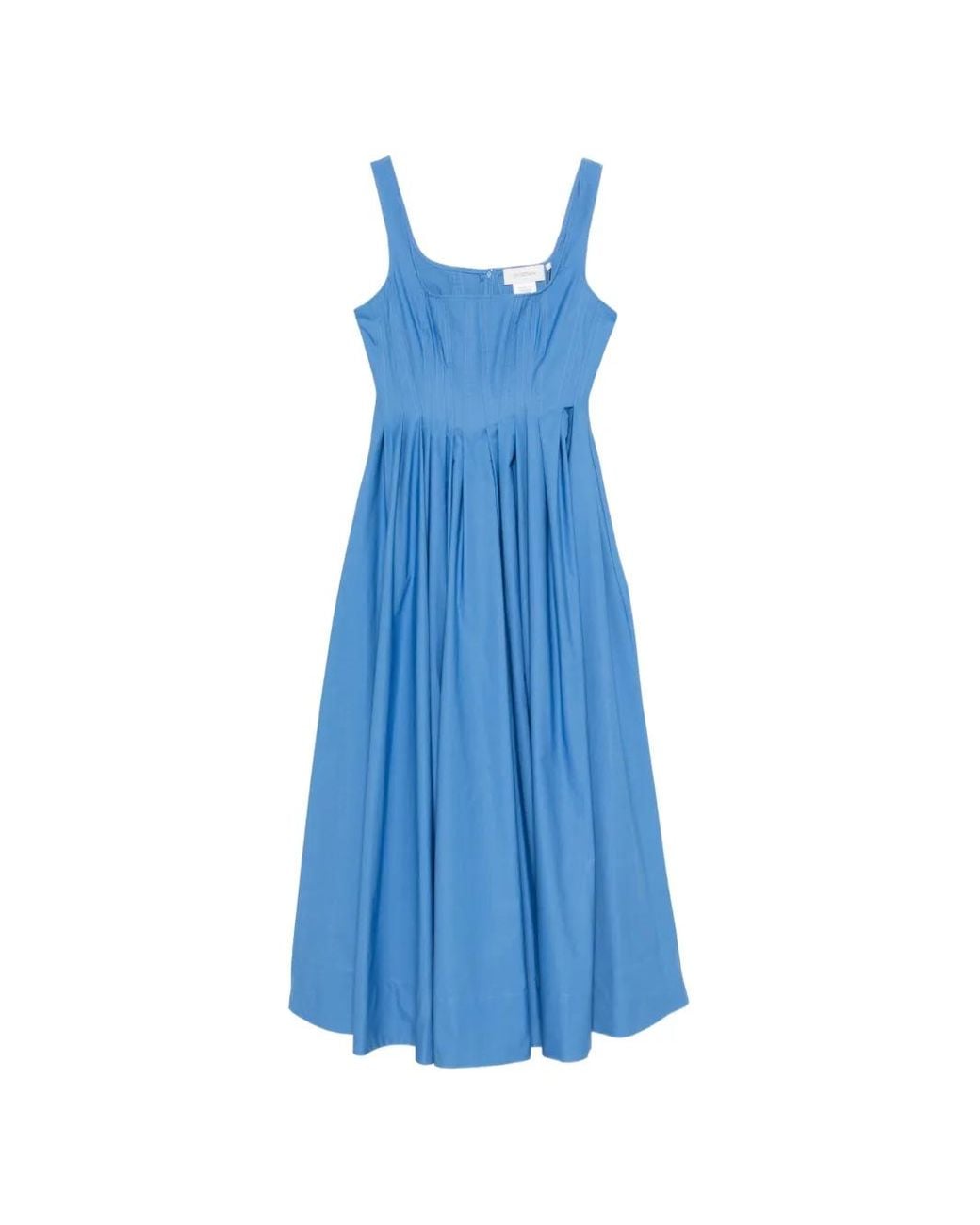 Sportmax Blue Cotton Long Dress
