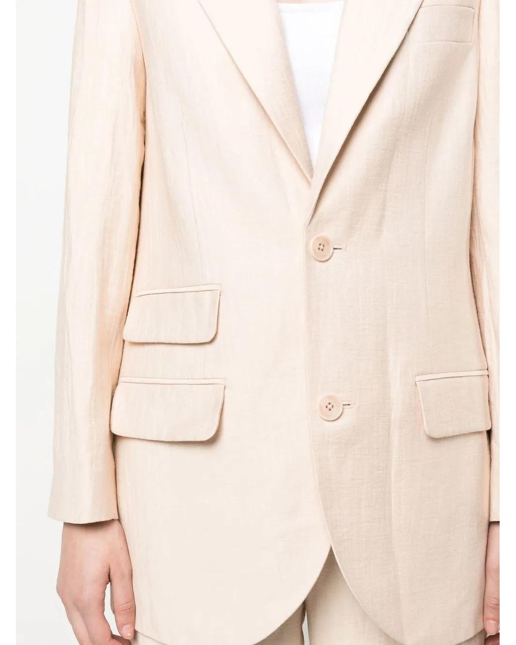 Zadig & Voltaire Natural Single-Buttoned Blazer