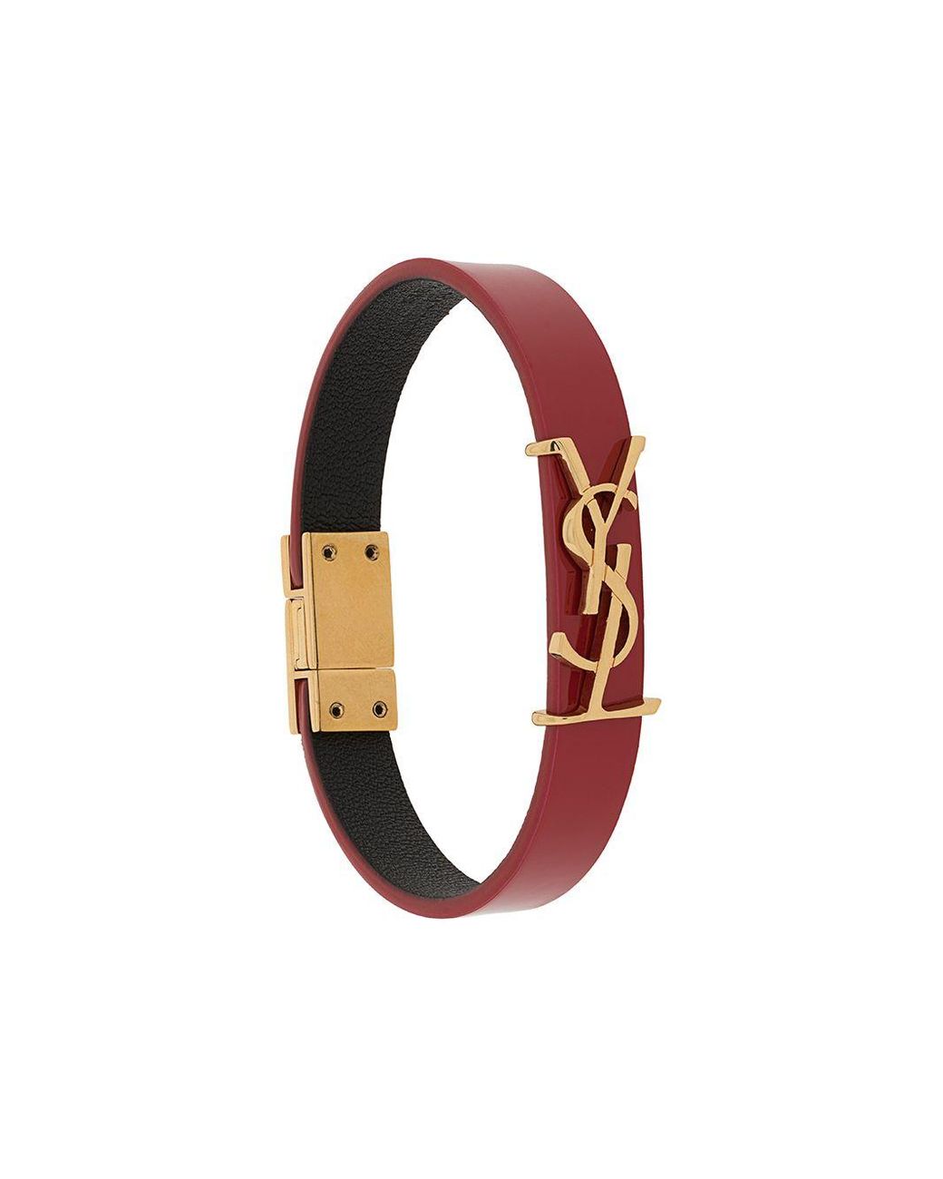 Saint Laurent Opyum Leather Bracelet in Red Save 33 Lyst