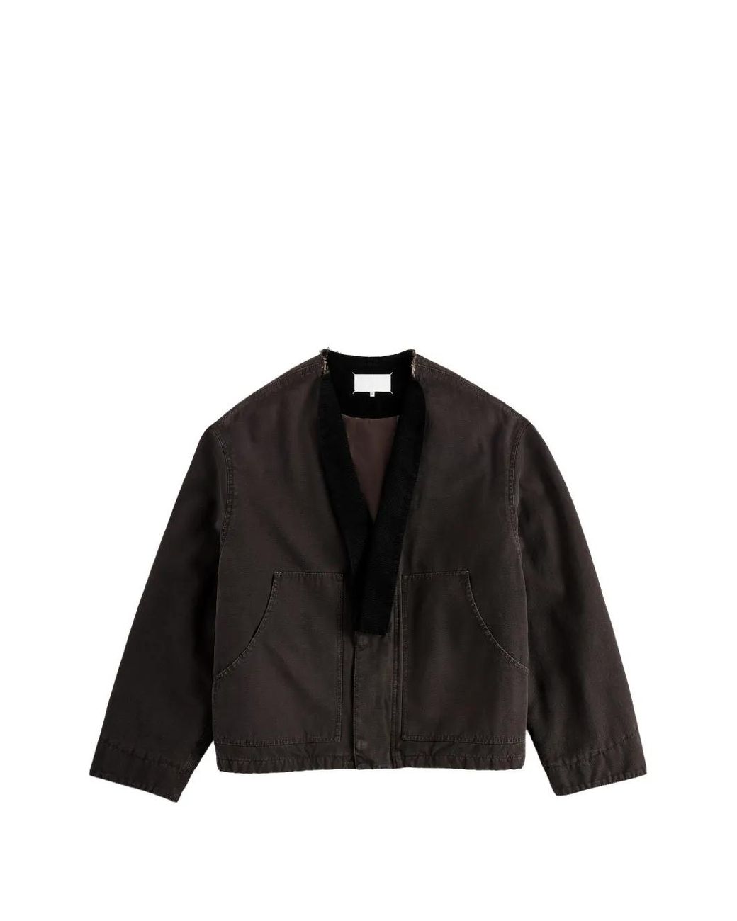 Maison Margiela Black Removable-Collar Cotton Jacket for men