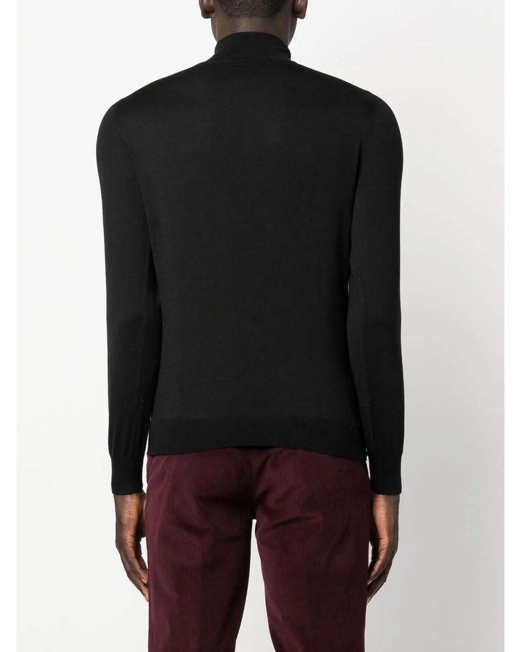 Tagliatore Black Knitted Sweater for men
