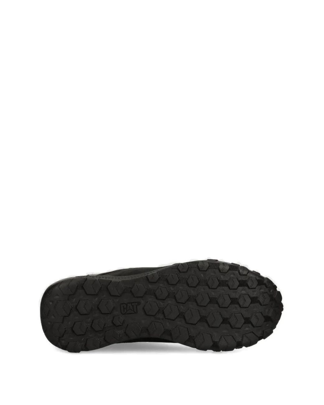Caterpillar Black Padded-Panel Textured Sneakers for men