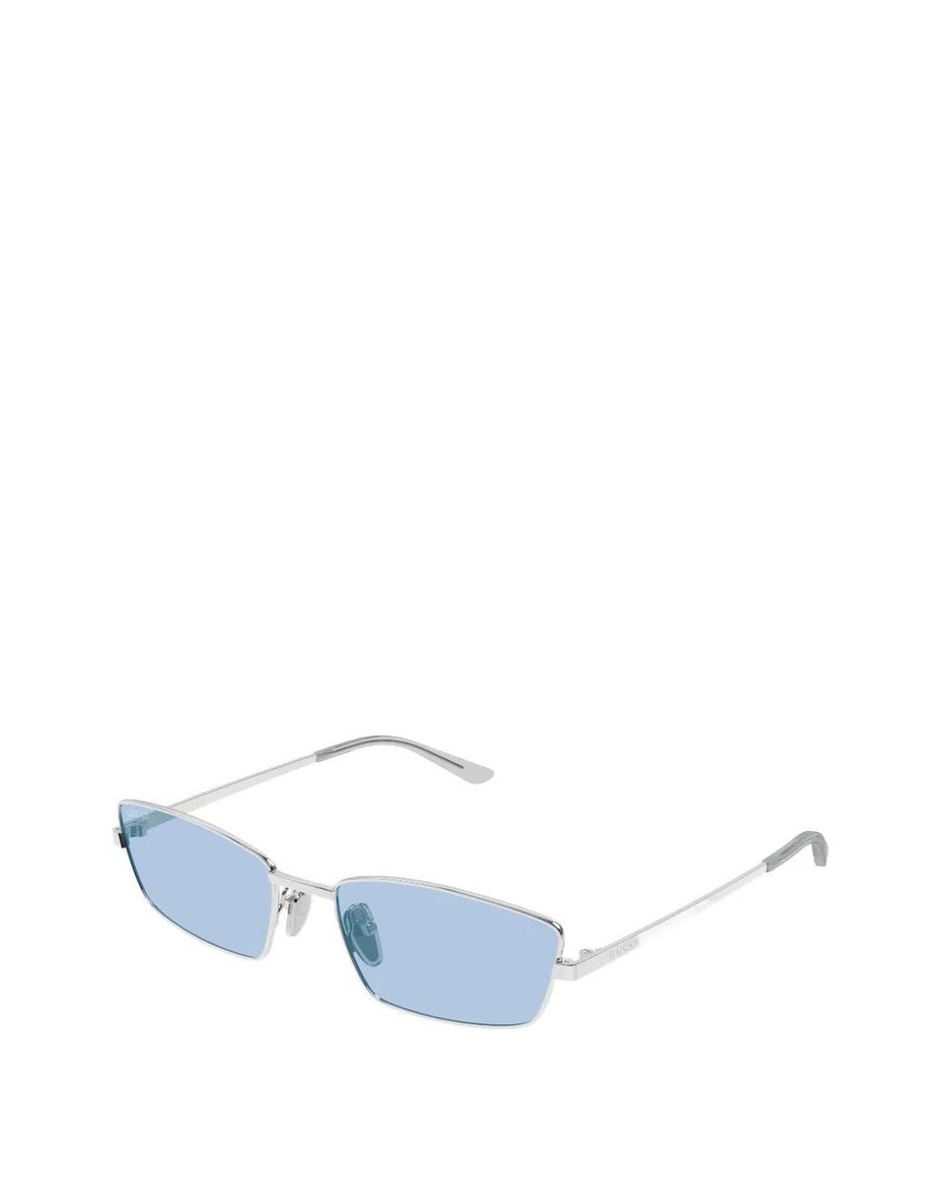 Gucci White Rectangle-Frame Sunglasses