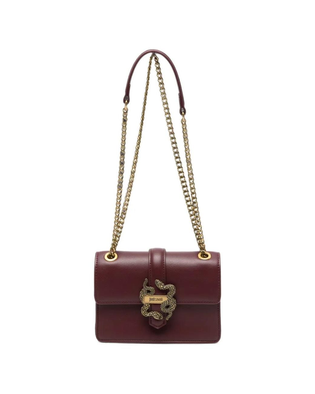 Just Cavalli Purple Sac Porté Épaule À Plaque Serpent