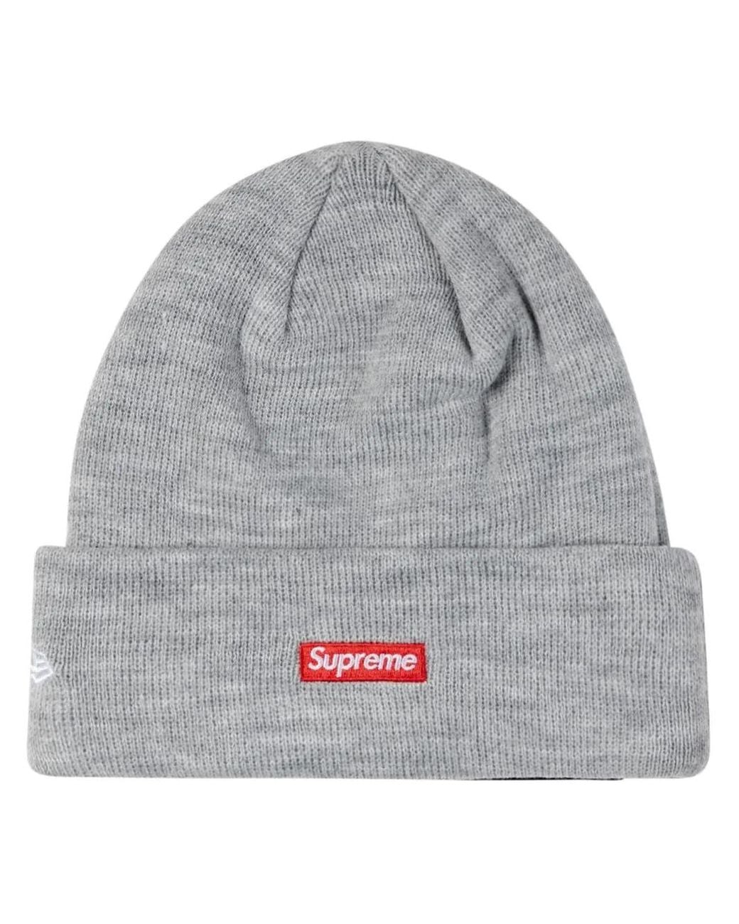 Supreme Gray X New Era S Logo Knitted Beanie