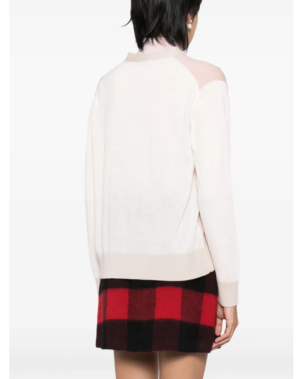 Maison Kitsuné Pink Embroidered Logo Cardigans