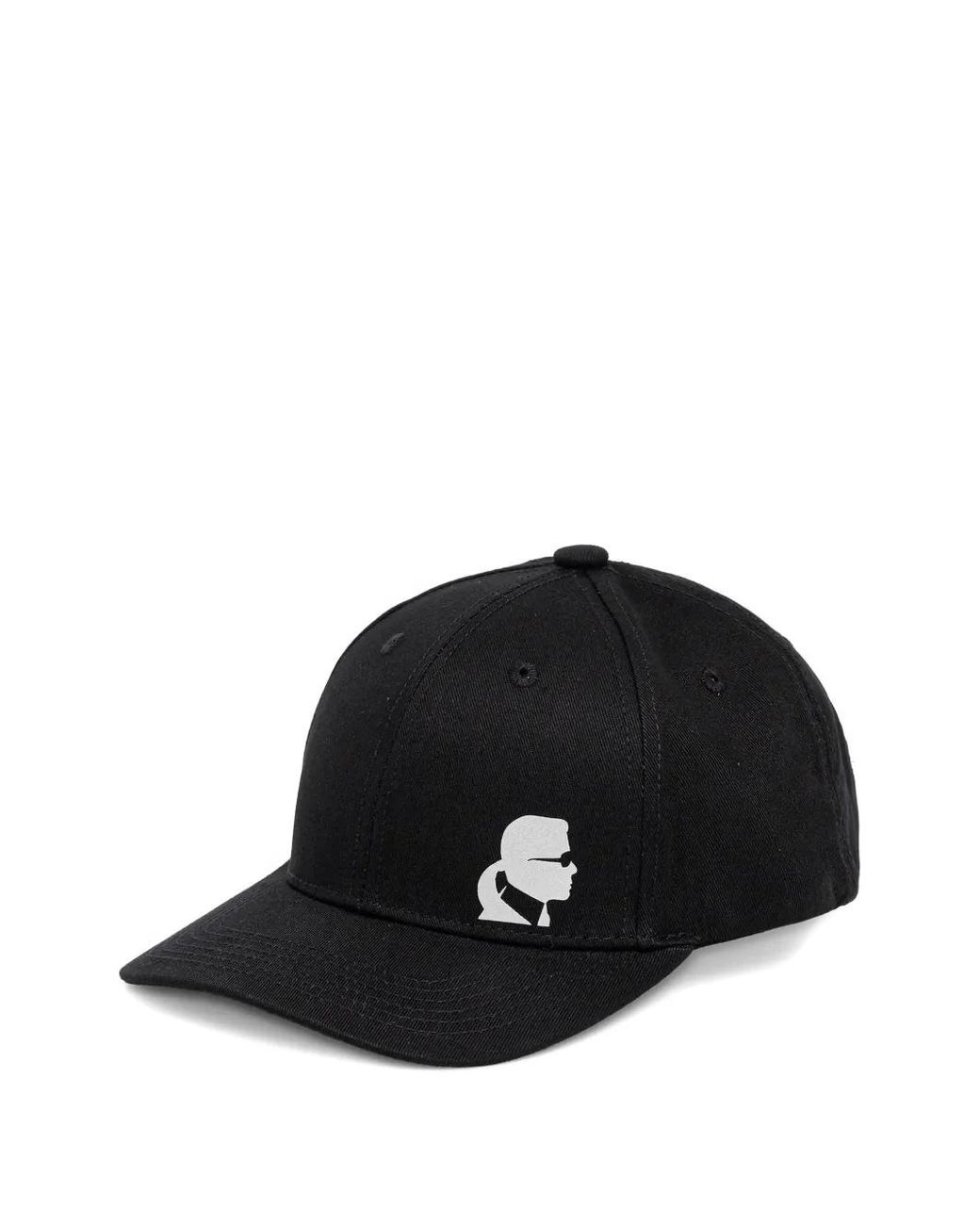 Karl Lagerfeld Black Ikonik Karl Baseball Cap for men