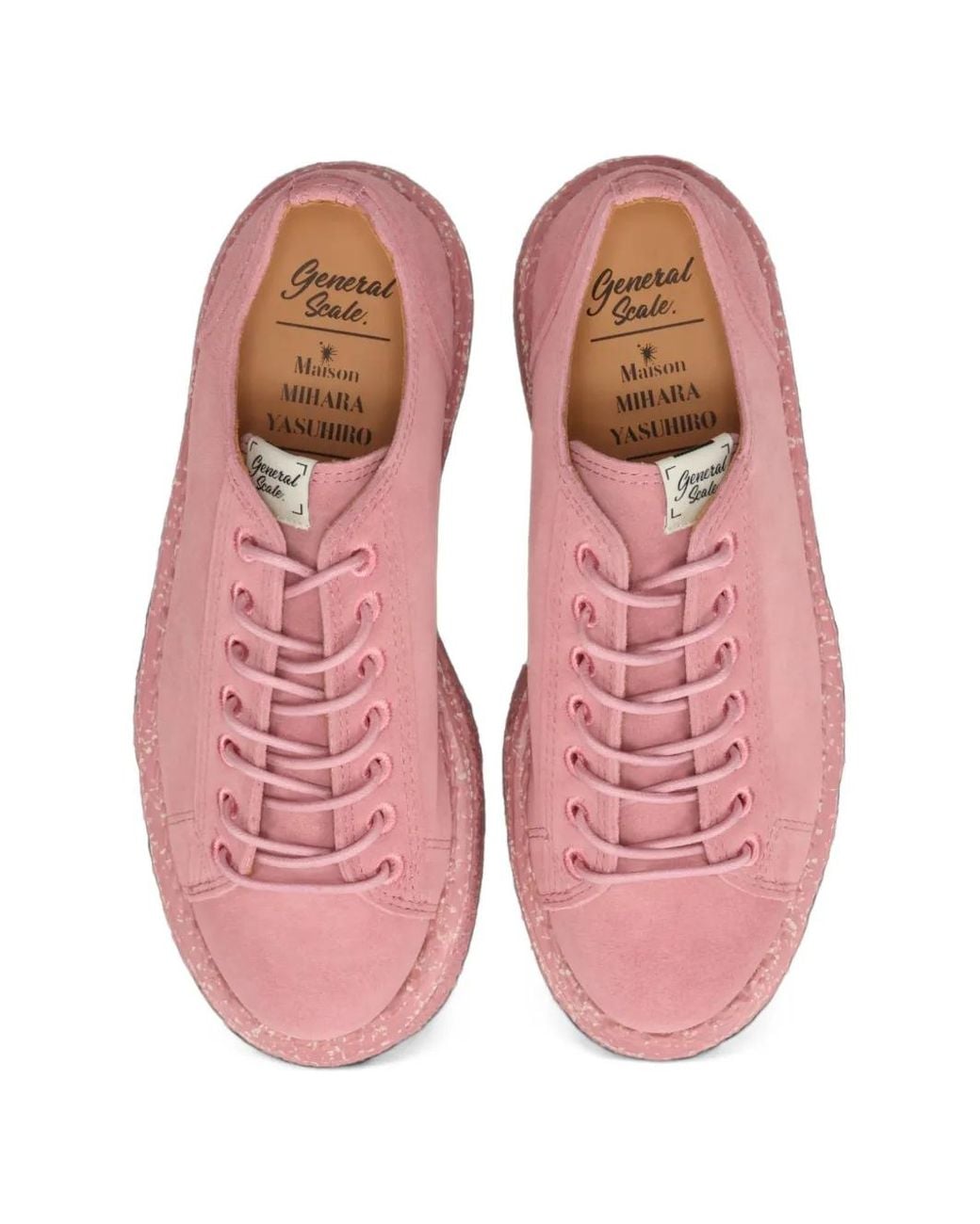 Maison Mihara Yasuhiro Pink Mark Suede Sneakers for men