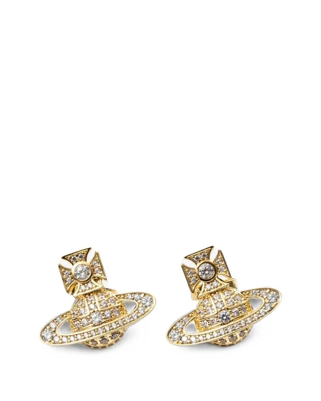 Vivienne Westwood Metallic Carmela Bas Relief Earrings