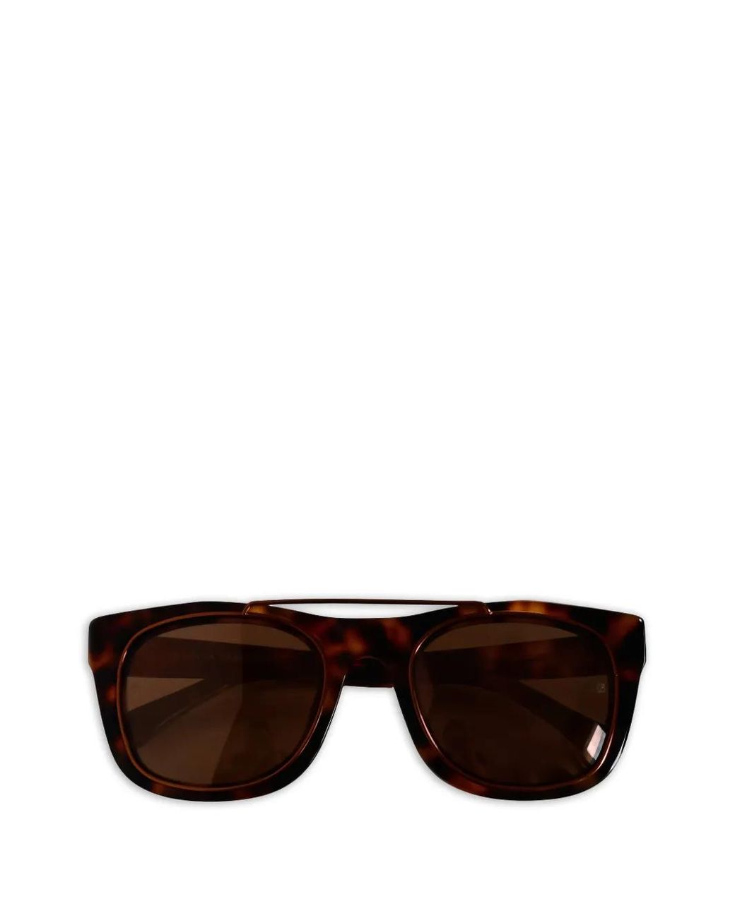 Linda Farrow Black Top-Bar Square-Frame Sunglasses