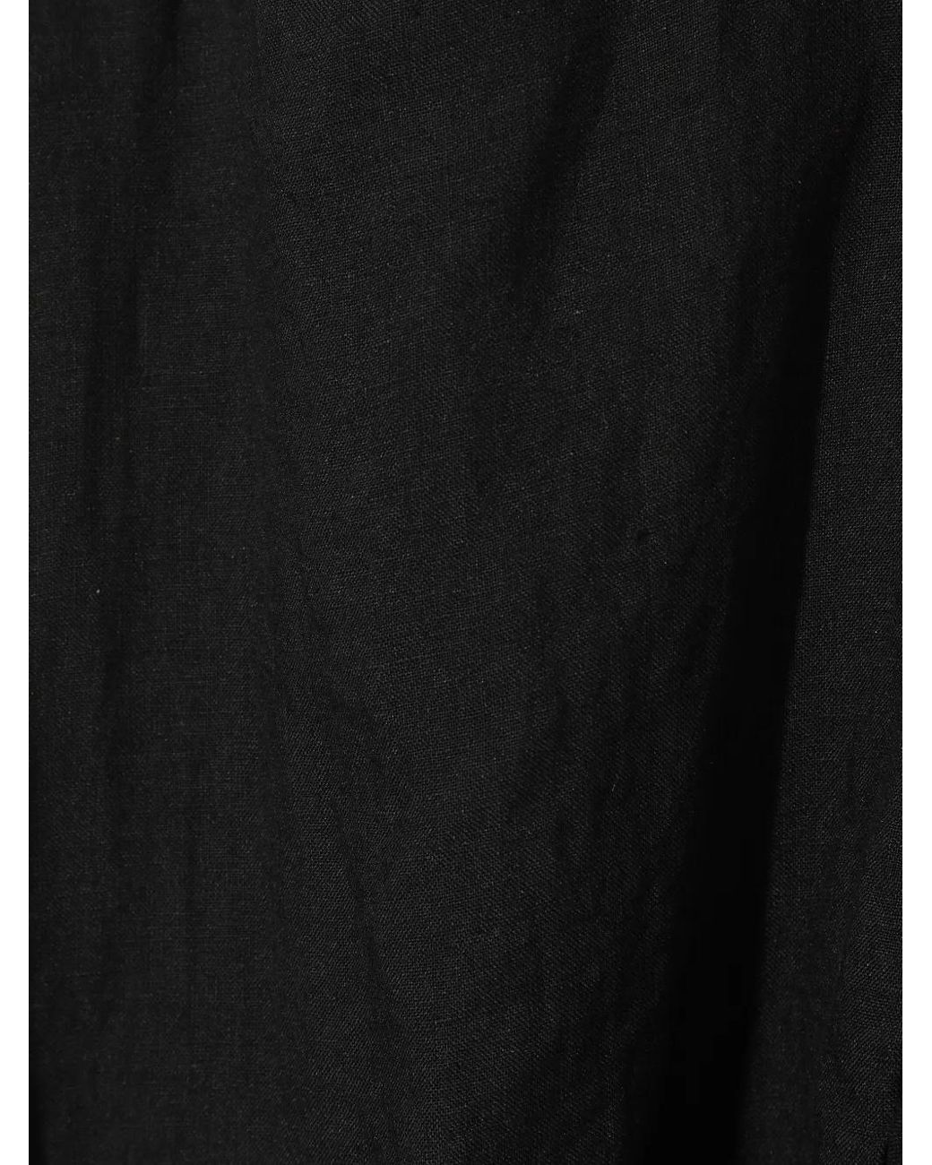 Undercover Black Regular Linen Trousers for men