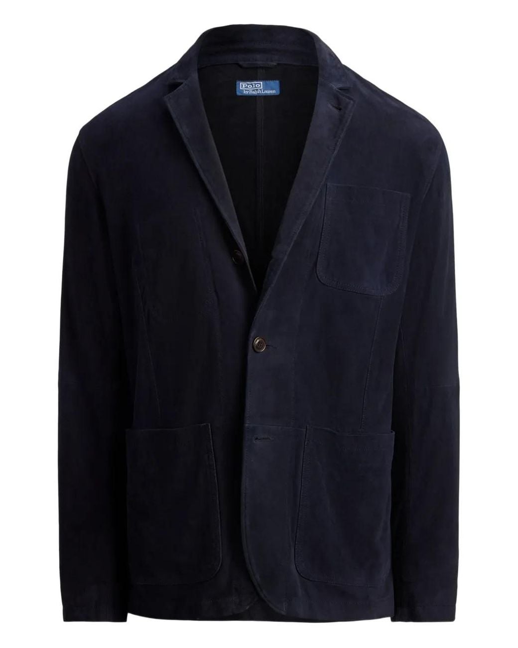 Polo Ralph Lauren Blue Suede Modern Jacket for men