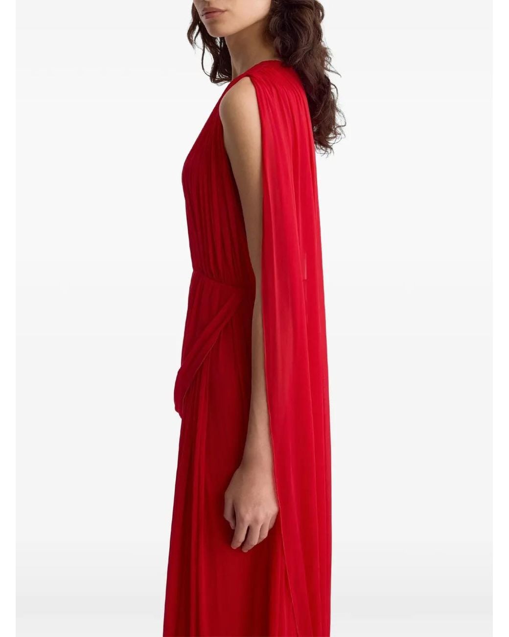 FFORME Kahlo Asymmetric Draped Flared Maxi Dress