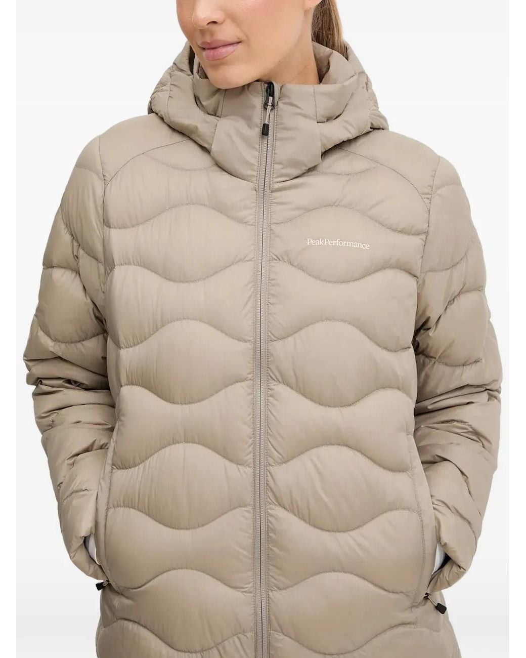 Peak Performance Natural Quilted Hooded Jacket