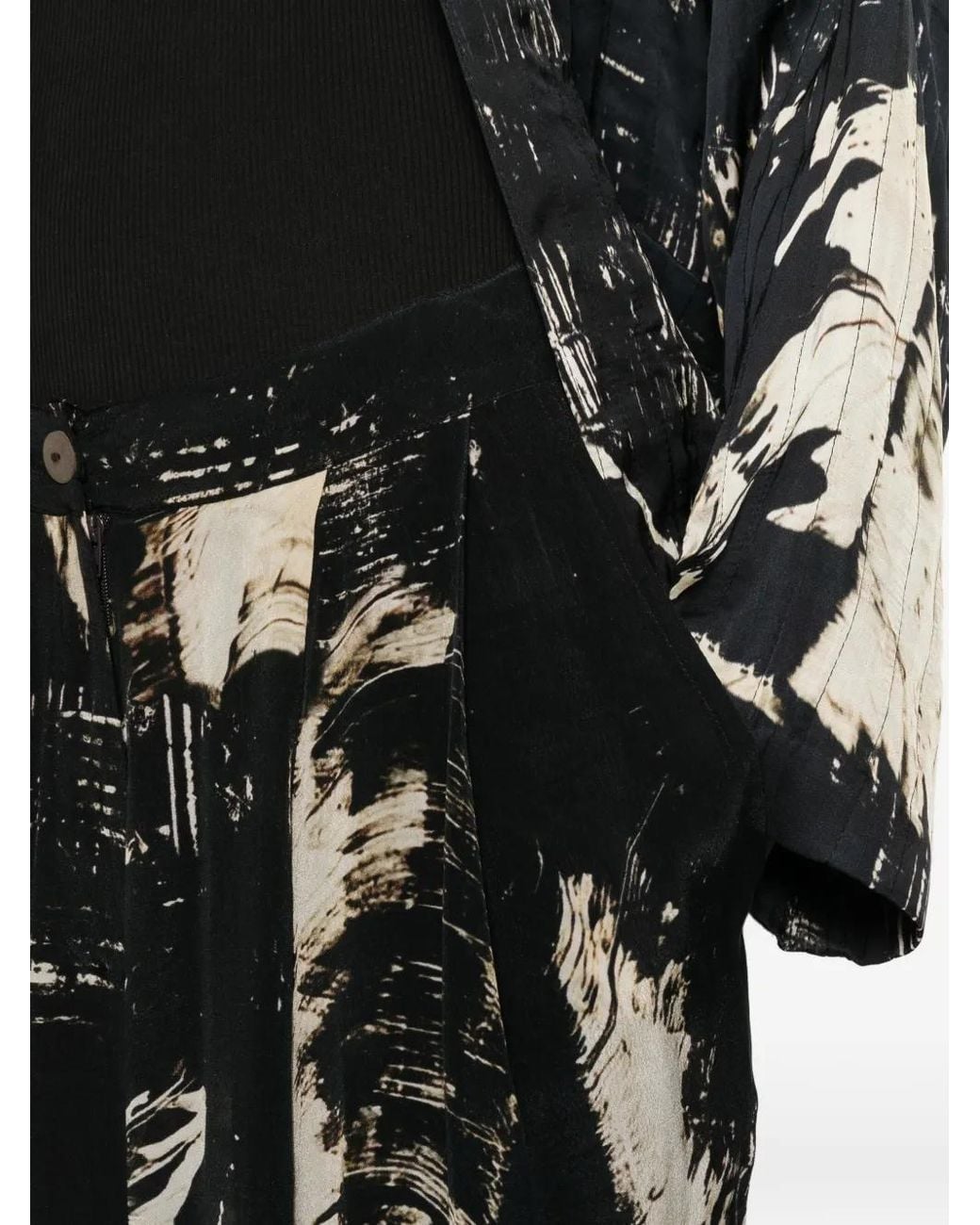 Raga Black Abstract-Print Trousers