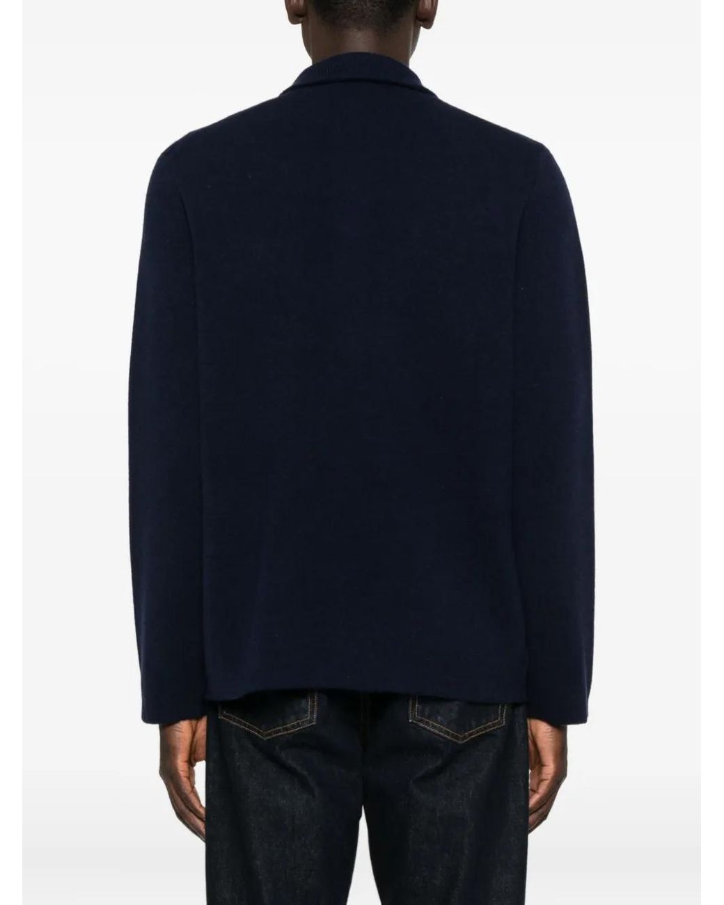 Lardini Blue Patch-Pocket Button Cardigan for men
