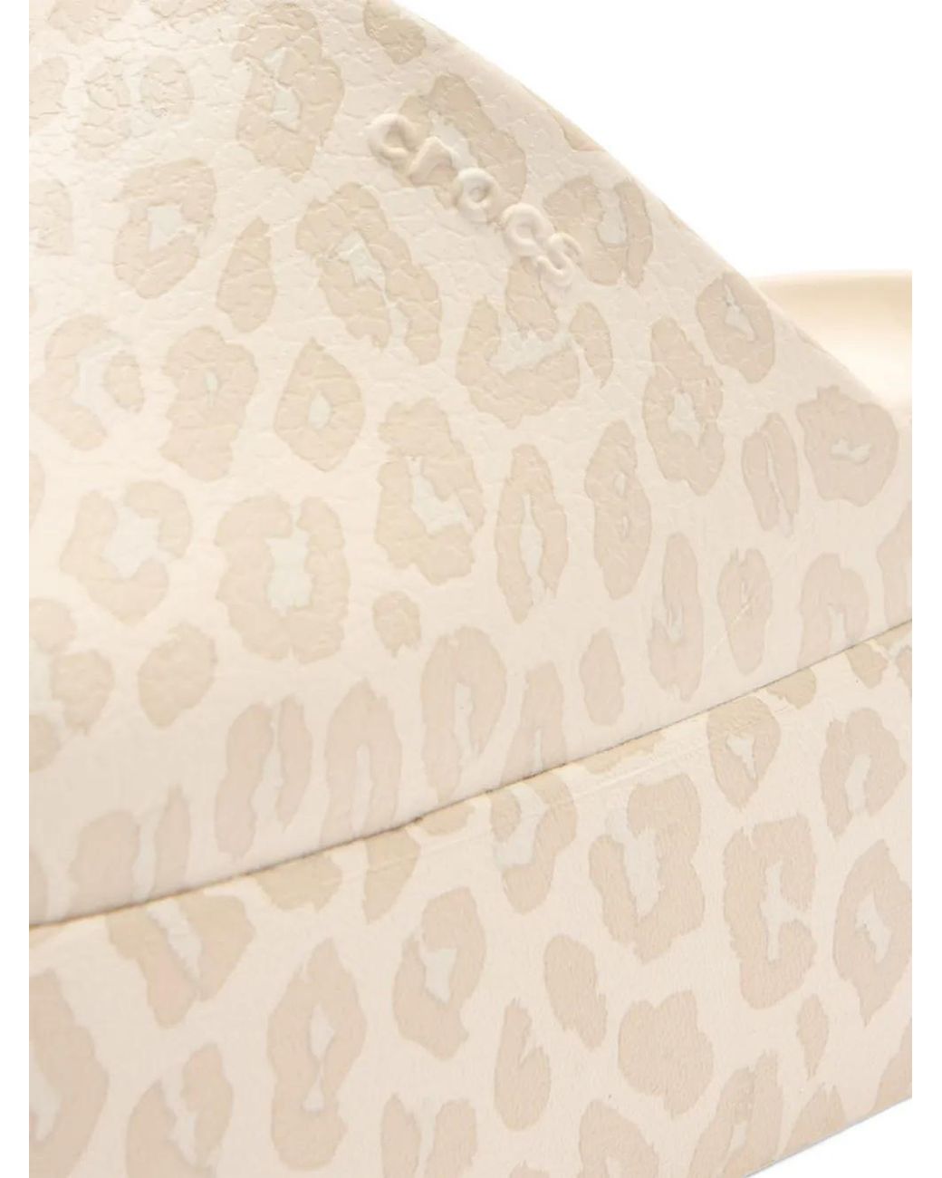 CROCSTM White Dylan Leopard Platform Slides