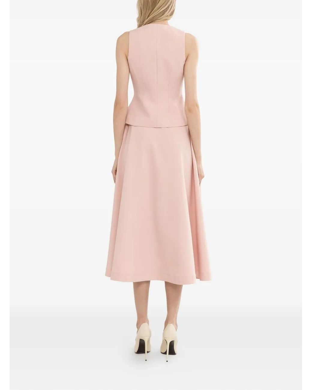 Nissa Pink Single-Breasted Tailored Vest