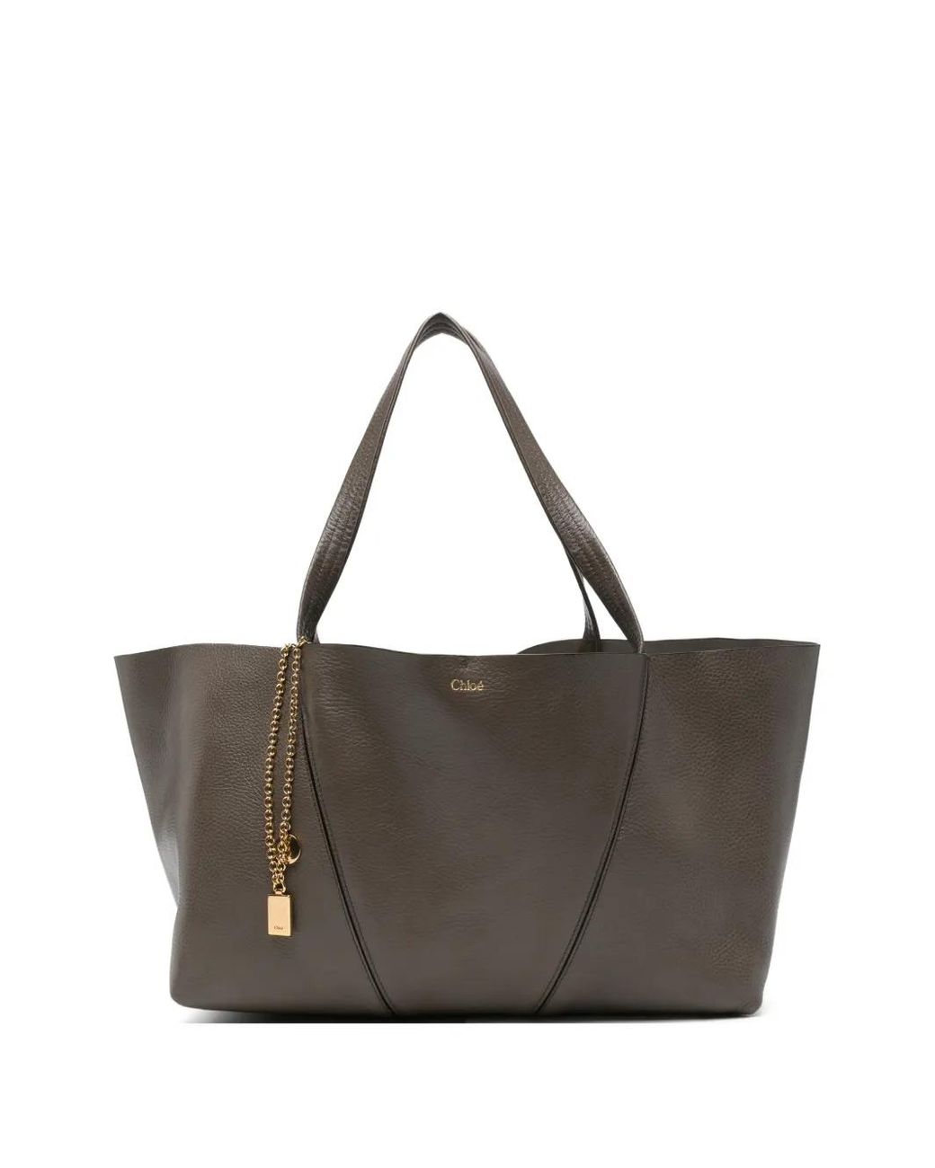 Borsa Tote Con Ciondolo di Chloé in Gray