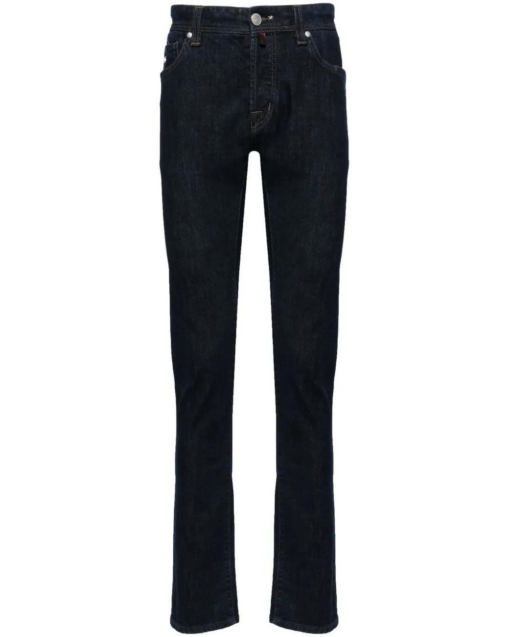 Sartoria Tramarossa Blue Leonardo Slim-Cut Cotton Jeans for men