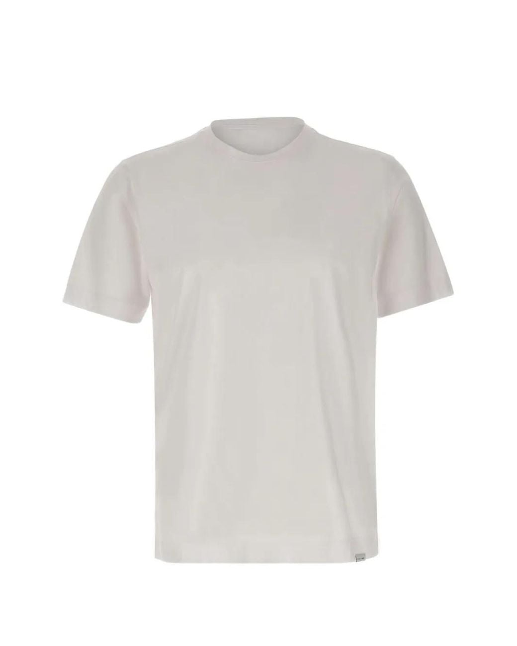 Diktat White Crew-Neck Side-Slits T-Shirt for men