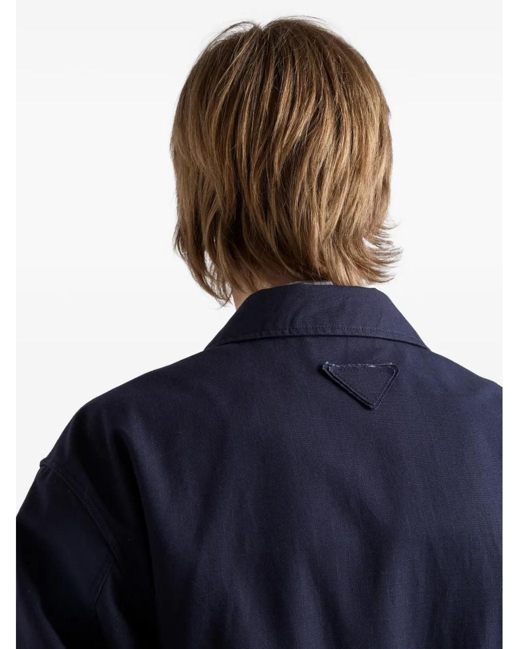 Prada Blue Cotton Safari Jacket for men