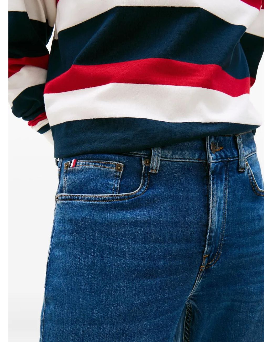 Tommy Hilfiger Blue Logo Patch Jeans for men