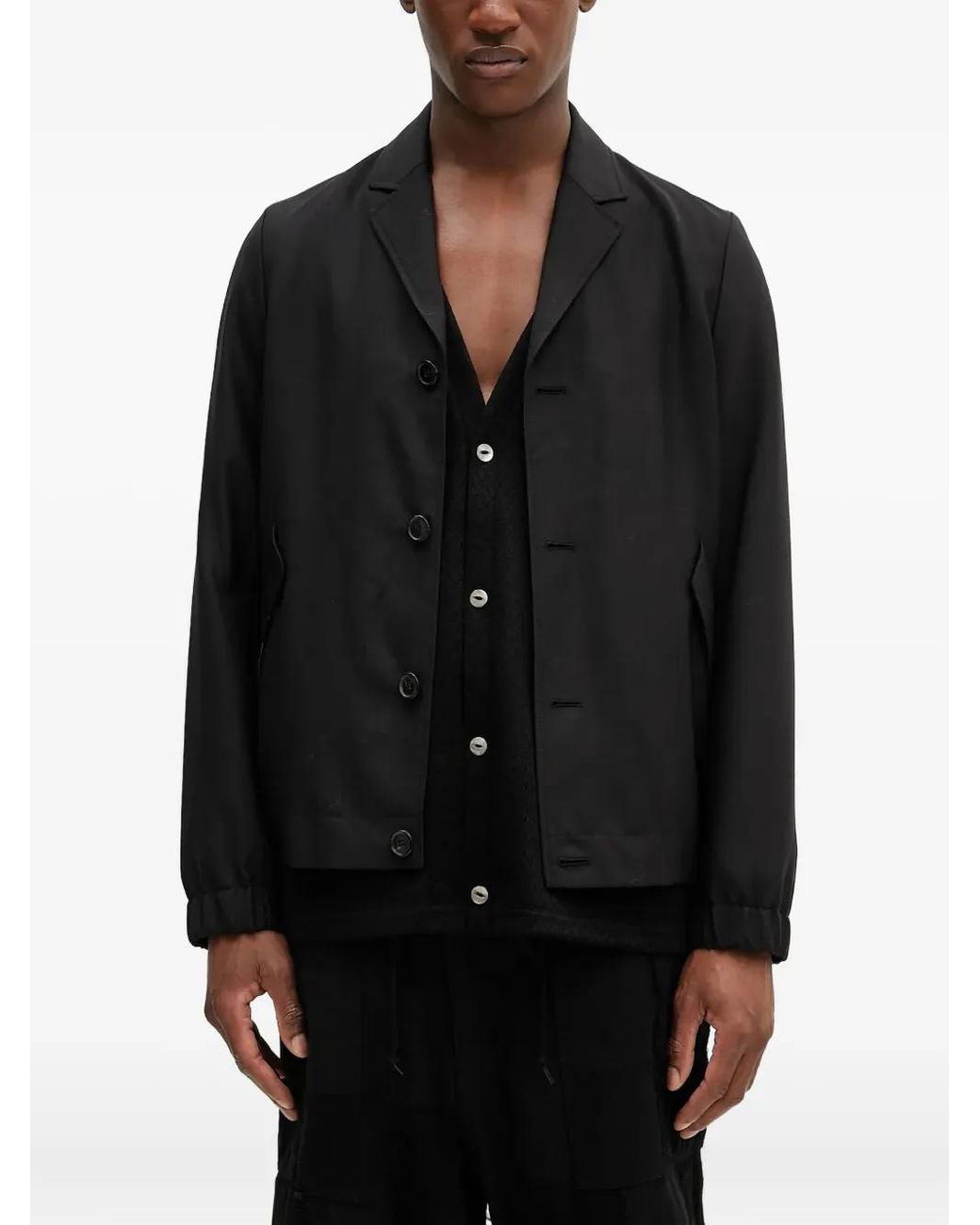 Paul Smith Black Wool Shirt Jacket for men