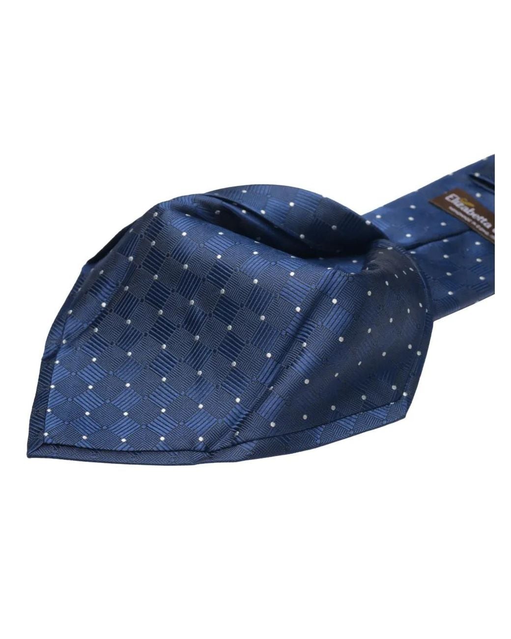 Elizabetta Blue Barone Polka-Dot Jacquard Tie for men