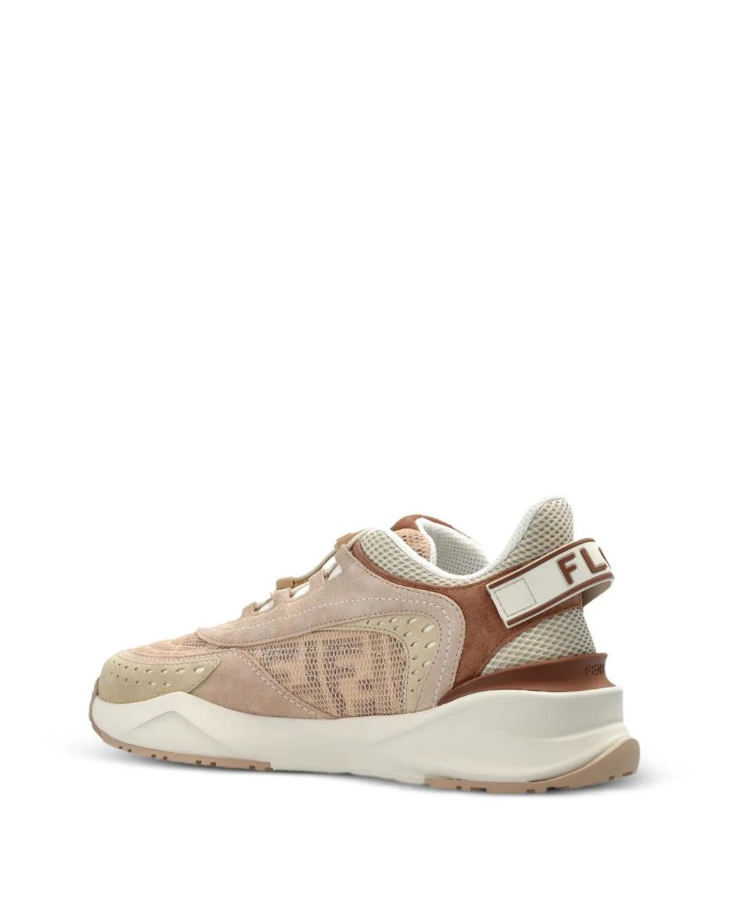 Fendi Pink Flow Leather-Panelled Sneakers