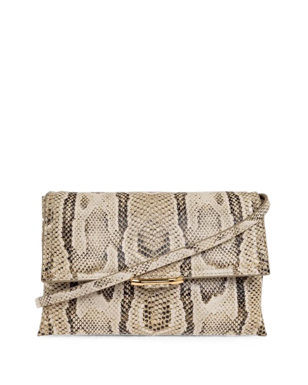 Wandler Natural Mini Ida Trio Snake-Effect Leather Crossbody