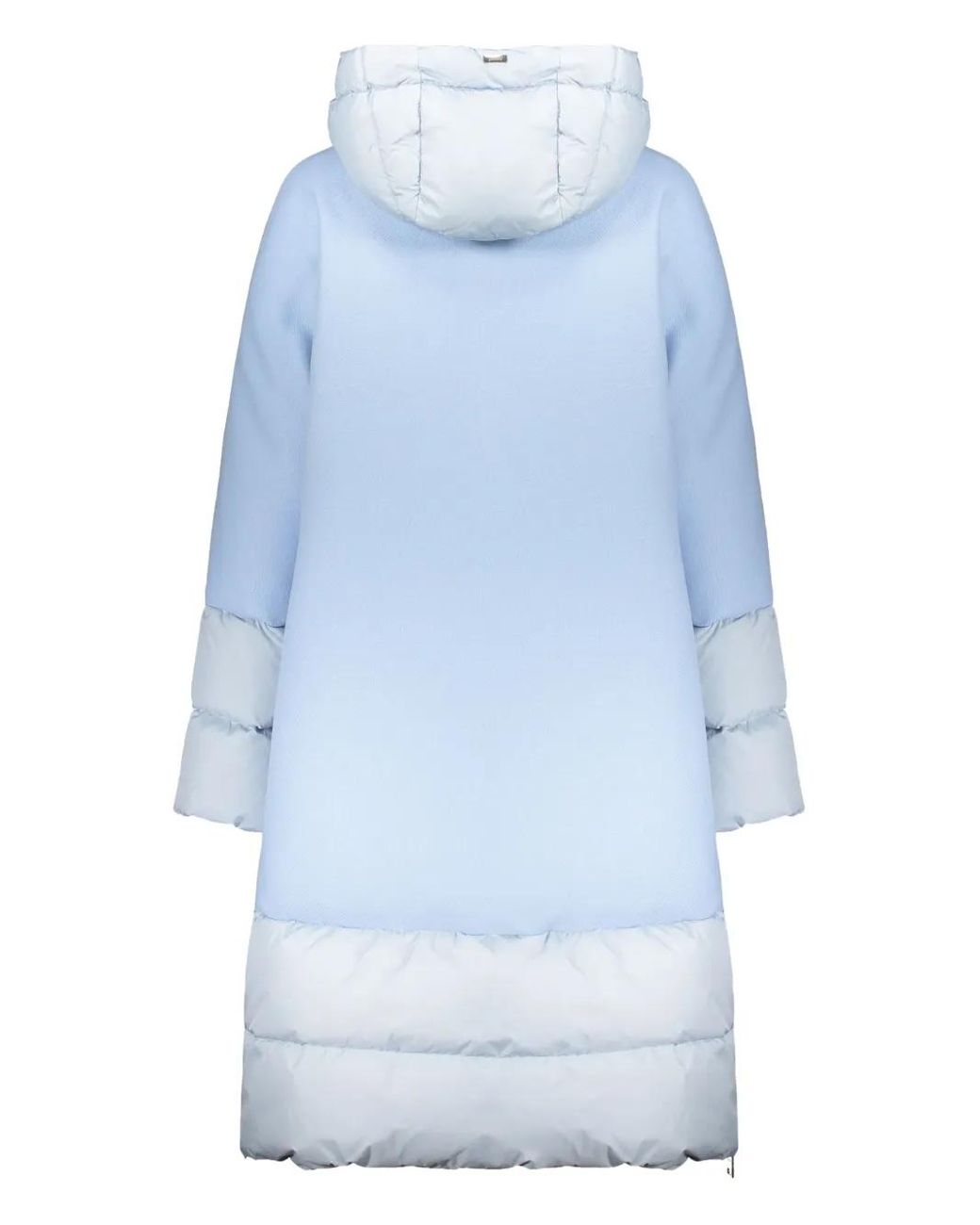 Herno Blue Hooded Full-Zip Down Jacket