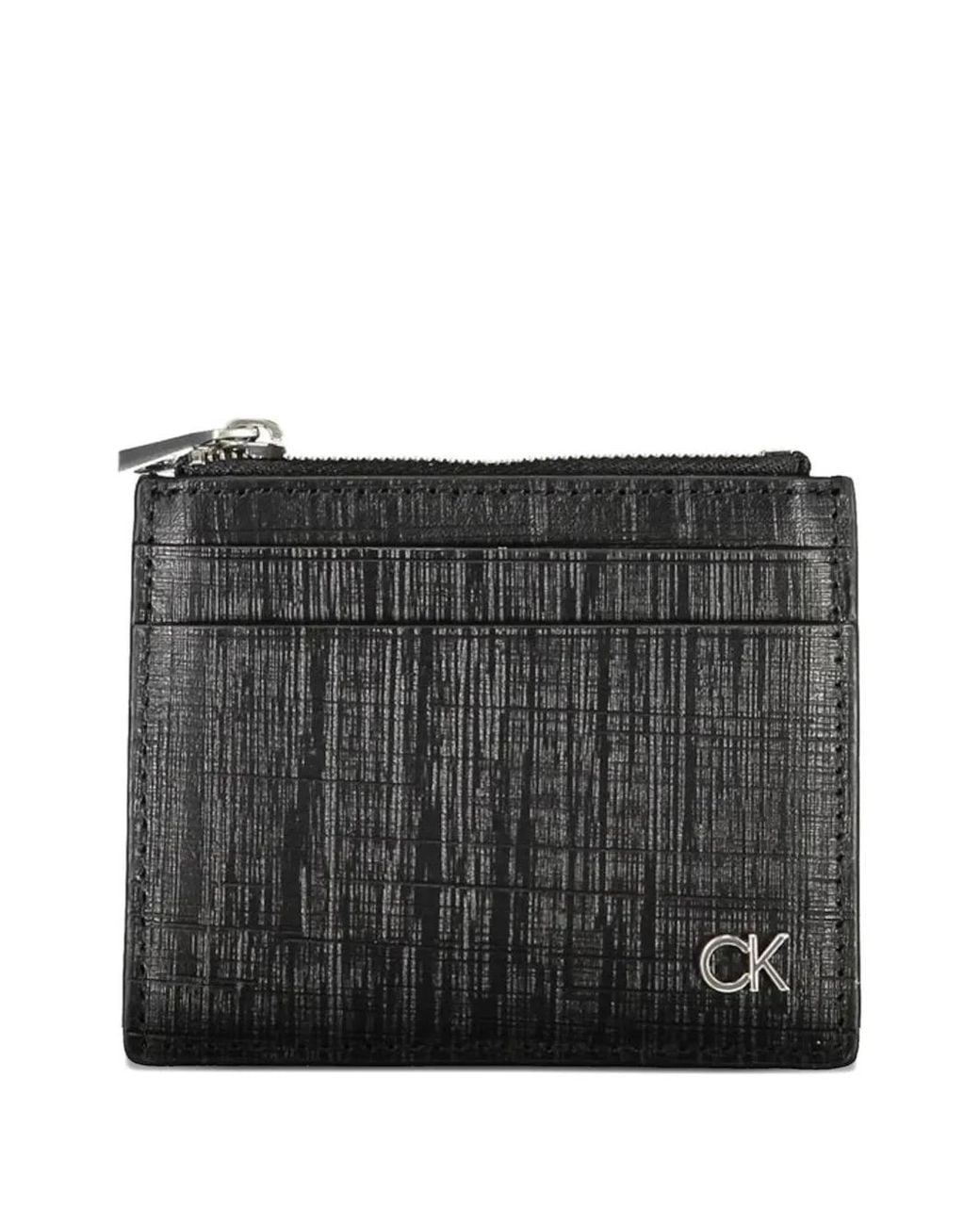 Calvin Klein Black Textured Card-Holder for men