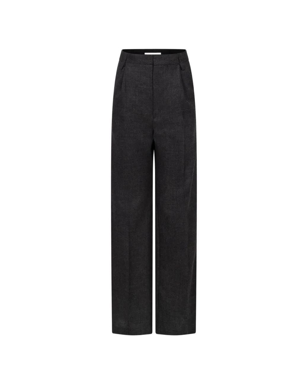Victoria Beckham Black Ethel Wide-Leg Trousers
