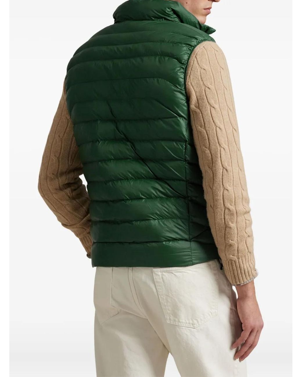 Polo Ralph Lauren Green Logo-Embroidered Padded Vest for men