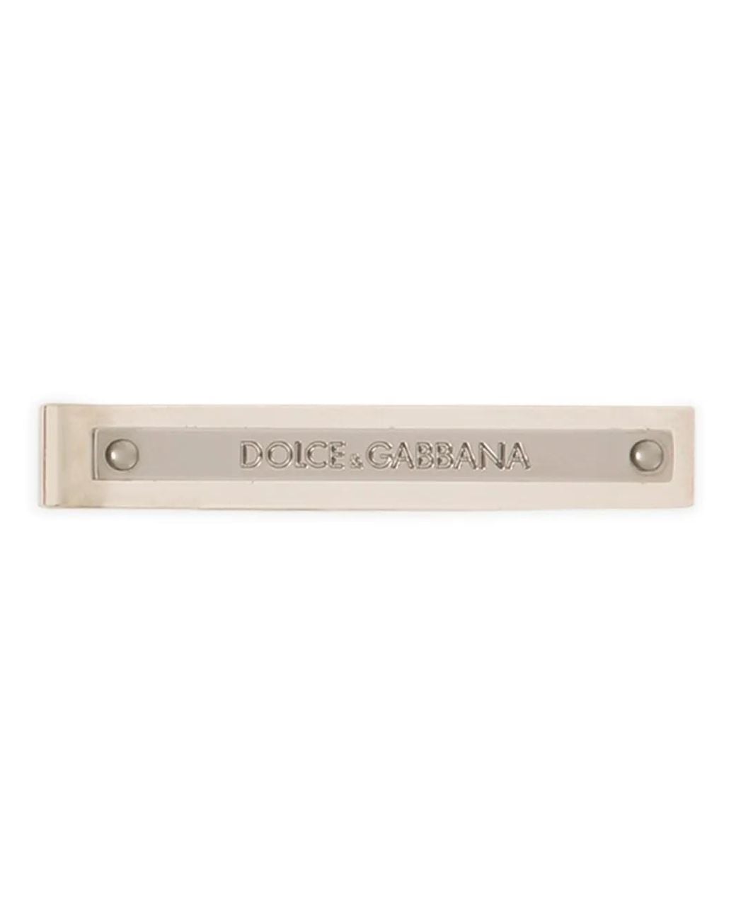 Dolce & Gabbana Natural Engraved-Logo Brass Tie Clip for men