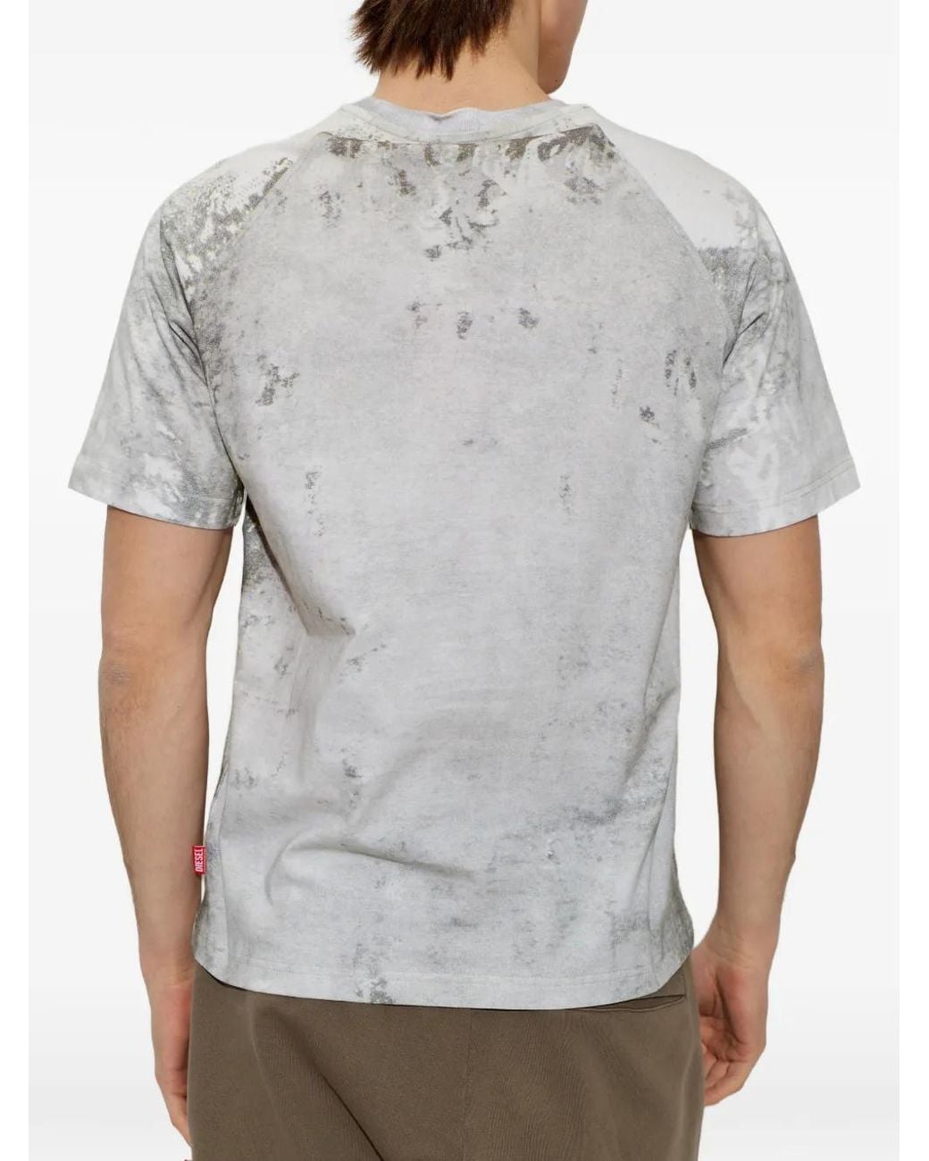 DIESEL White T-Clintin Printed T-Shirt for men
