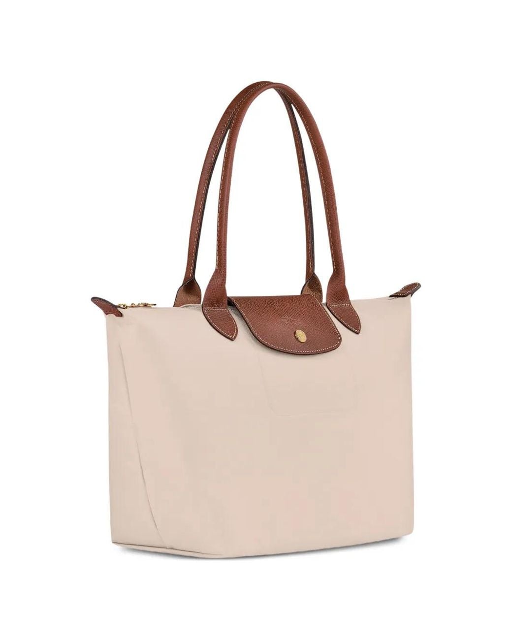 Longchamp White Le Pliage Large Nylon Tote