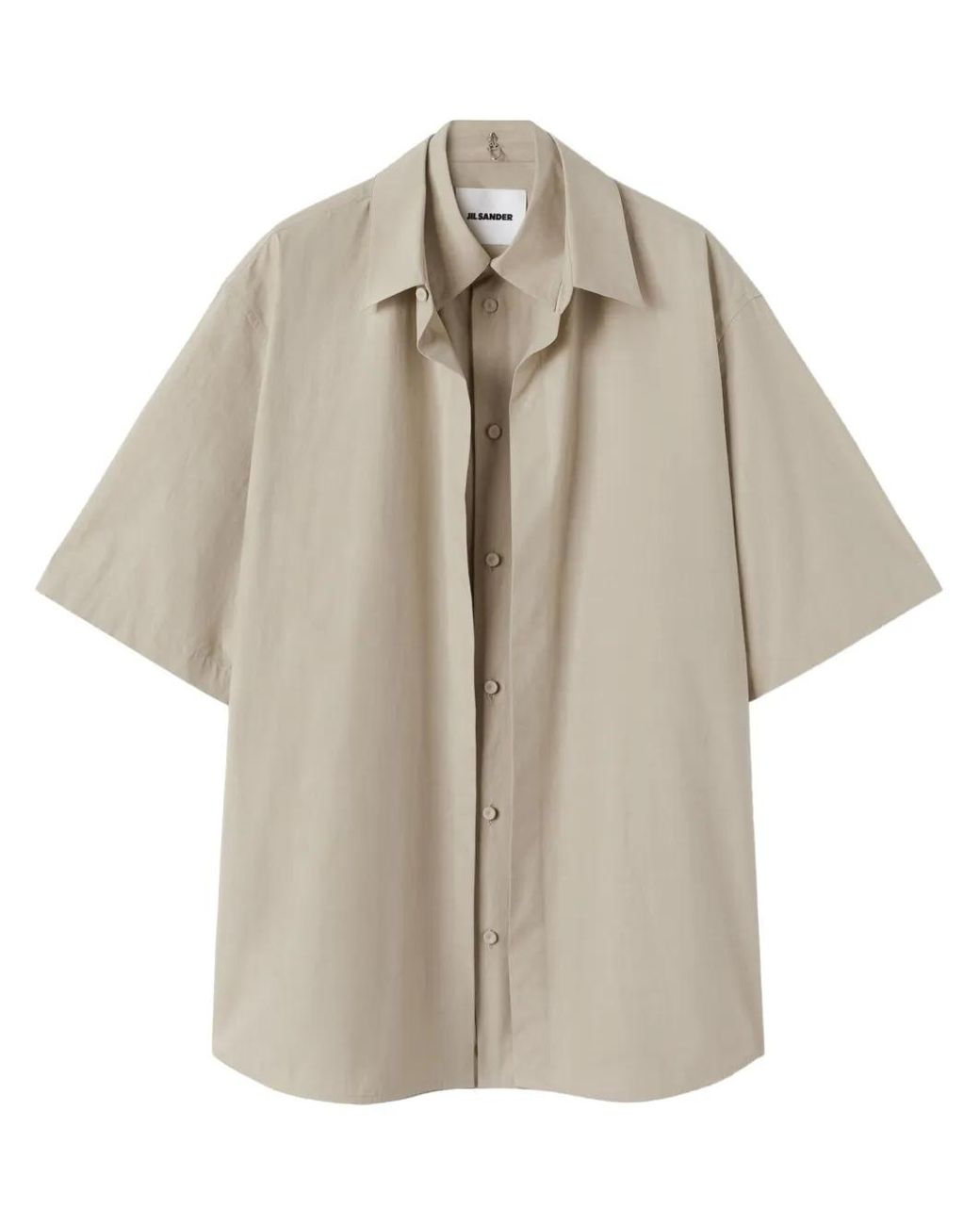 Jil Sander Natural Layered Cotton Shirt for men
