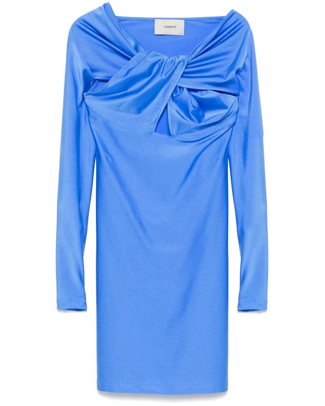 Coperni Blue Twisted Cut-Out Mini Dress