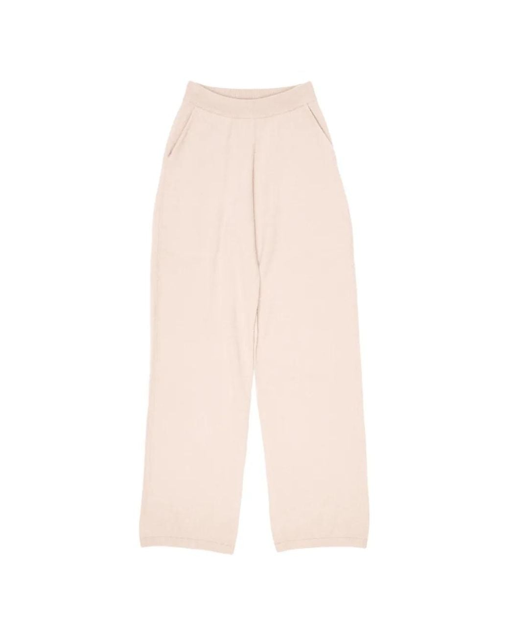 Frenckenberger White Straight-Leg Cashmere Trousers