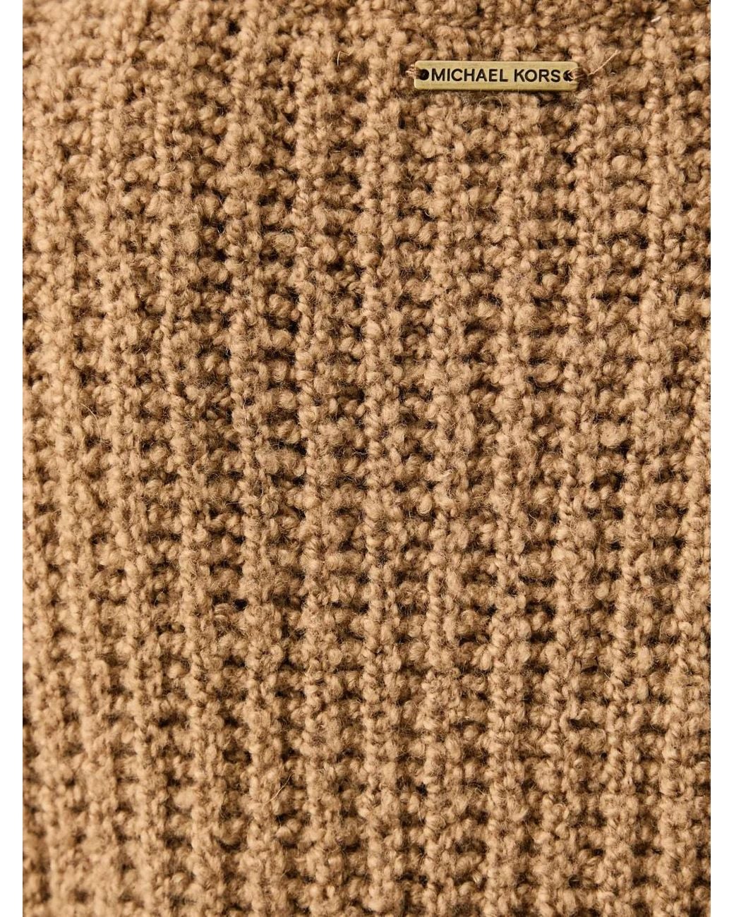 MICHAEL Michael Kors Natural Ribbed Wool Blend Bouclé Sweater