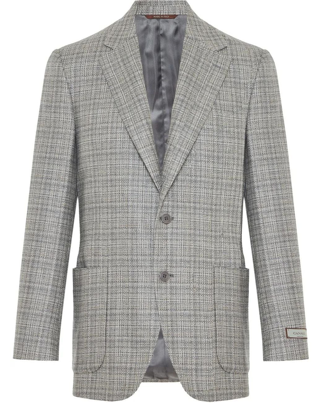 Canali Gray Checked Blazer for men