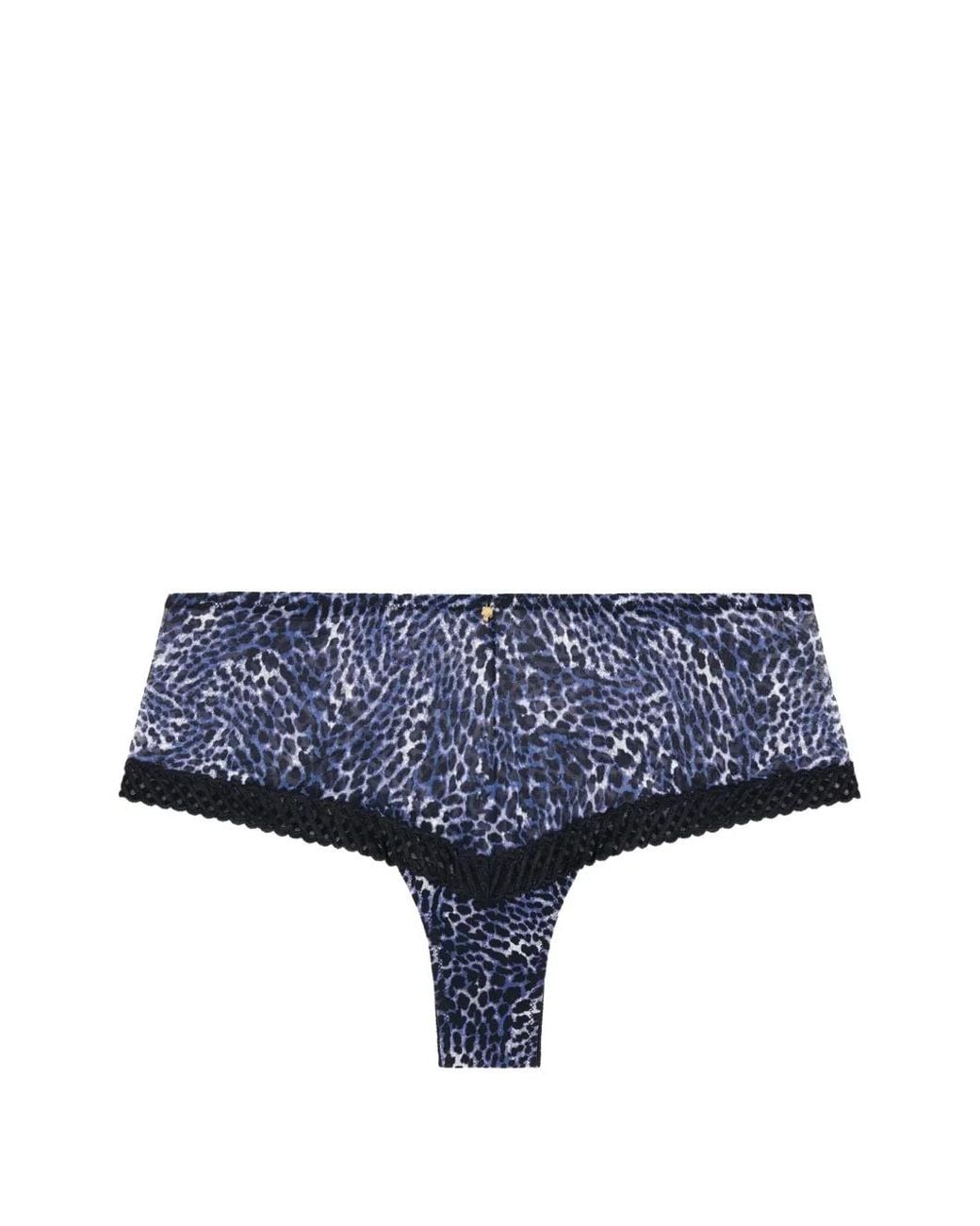 Aubade Blue Culotte À Imprimé Léopard Et Finitions En Dentelle