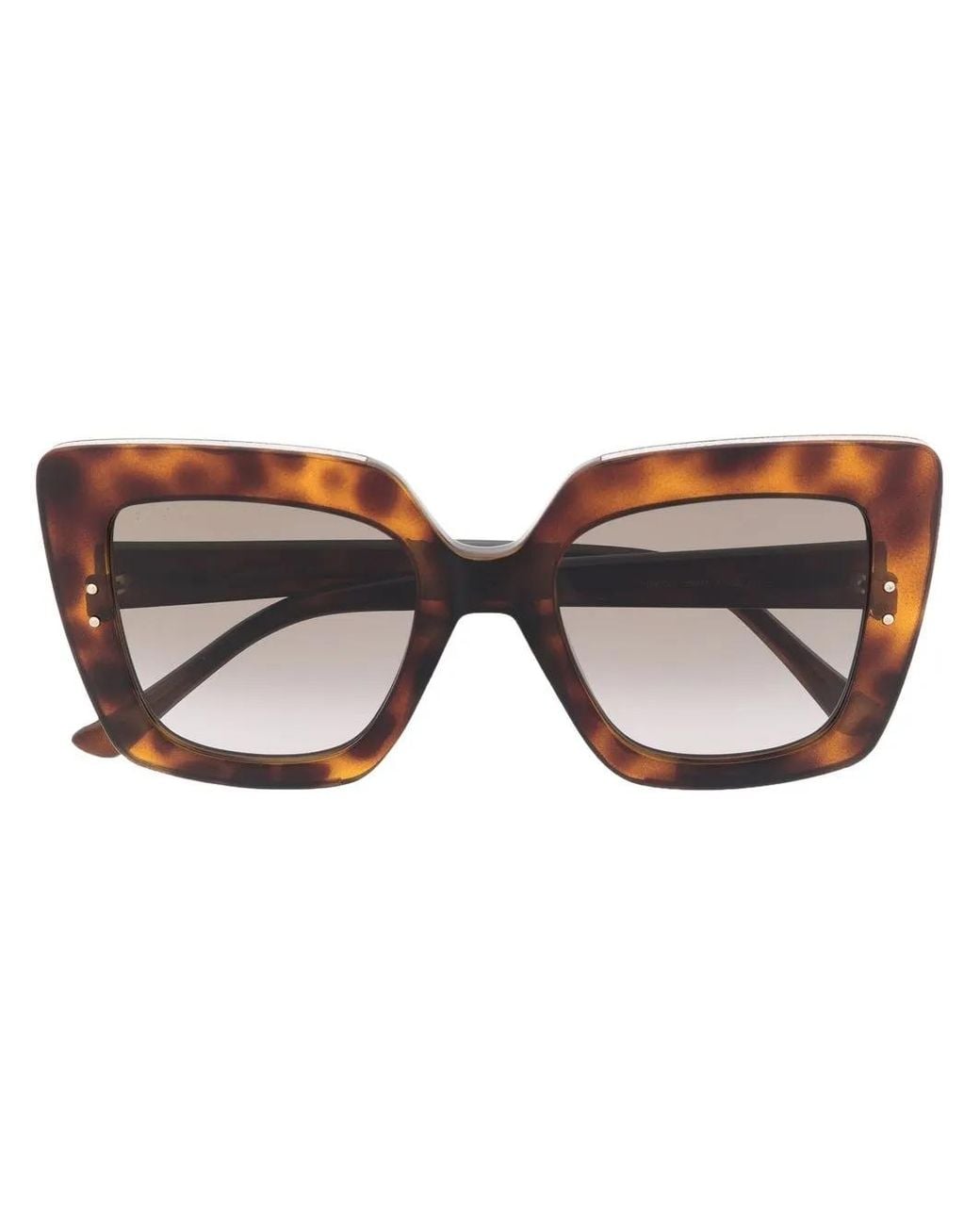 Jimmy Choo Brown Tortoiseshell-Effect Tinted Sunglasses