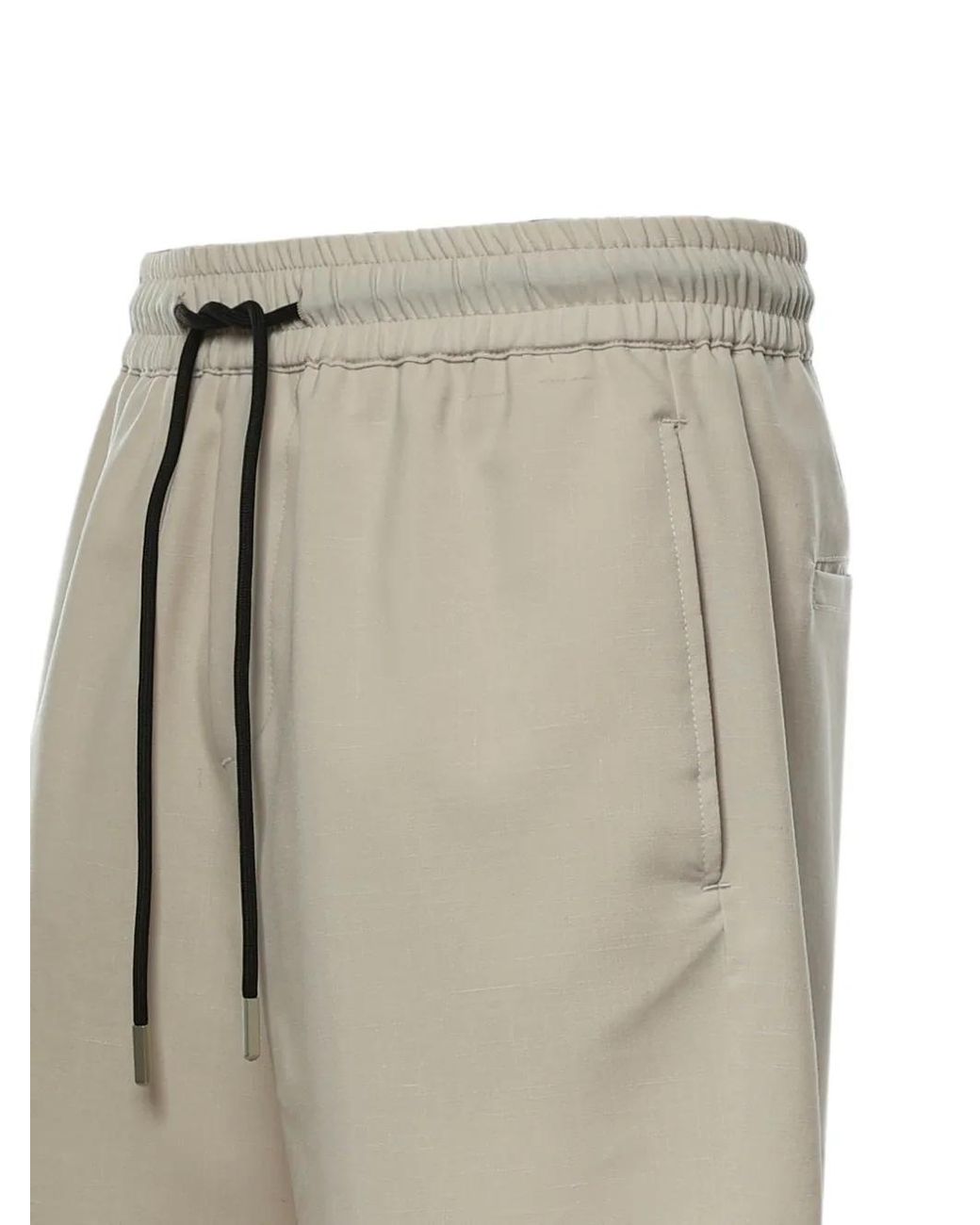 Giuliano Galiano White Drawstring-Waist Shorts for men