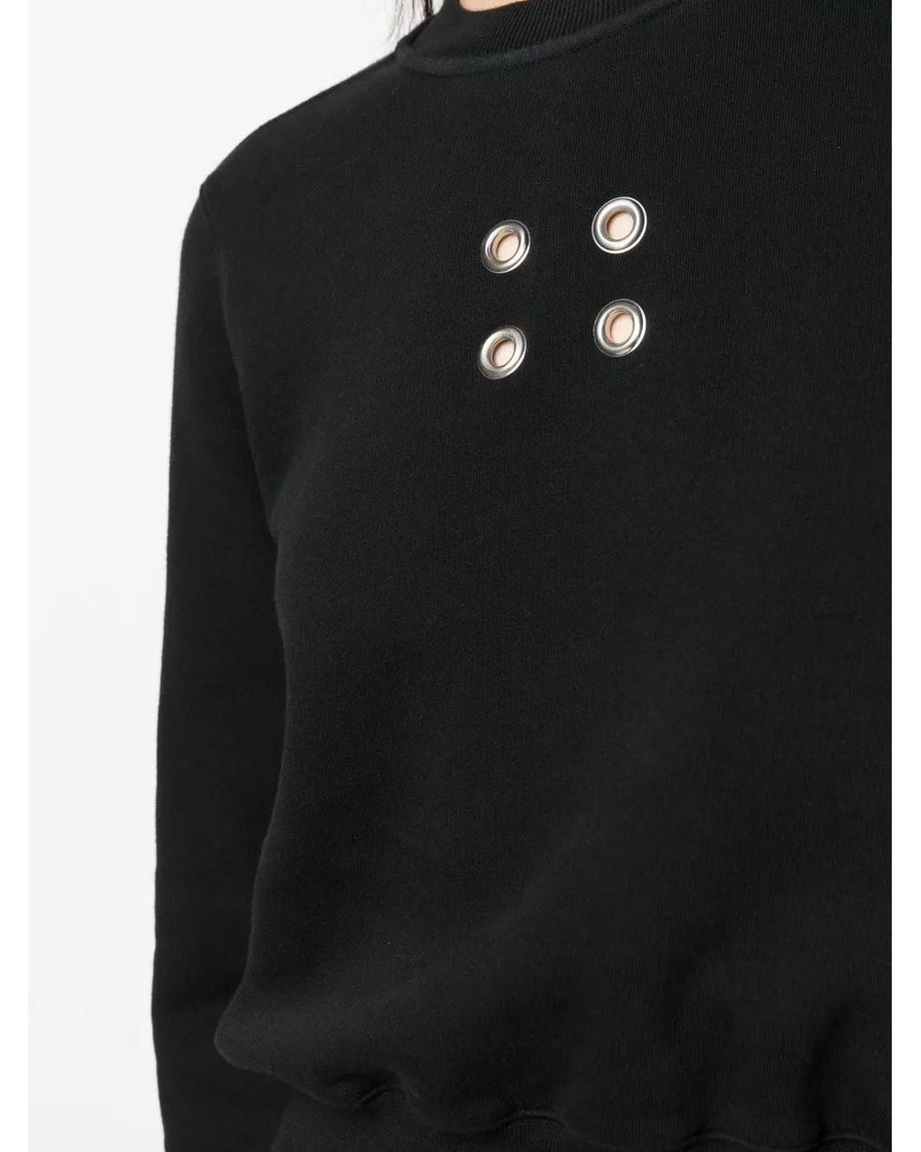 Rick Owens Sweater Verfraaid Met Ringlets in het Black